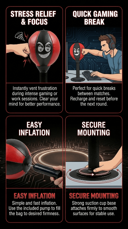 Tilt Mate Desktop punching bag