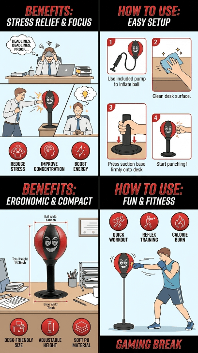 Tilt Mate Desktop punching bag